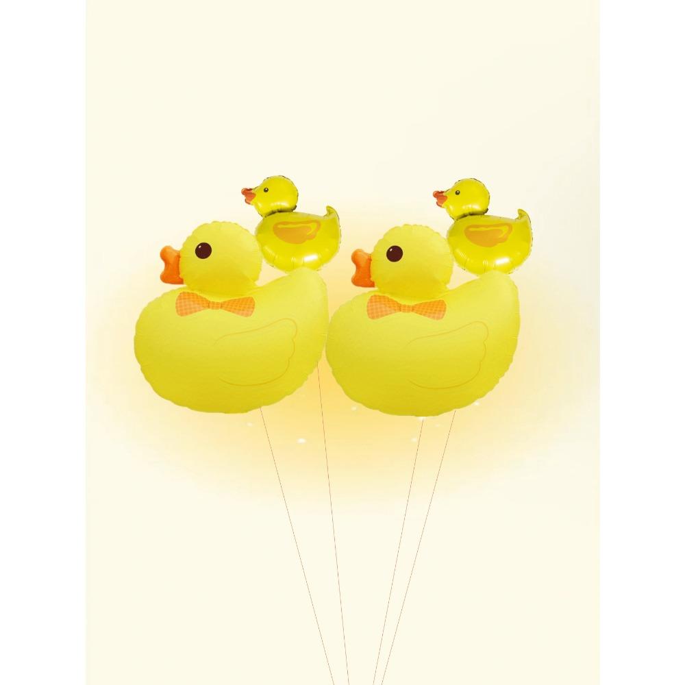 1set Cartoon Yellow Duck Theme Aluminum Foil Balloons, Perfect for Birthday Parties & First Birthday Celebrations Decoration