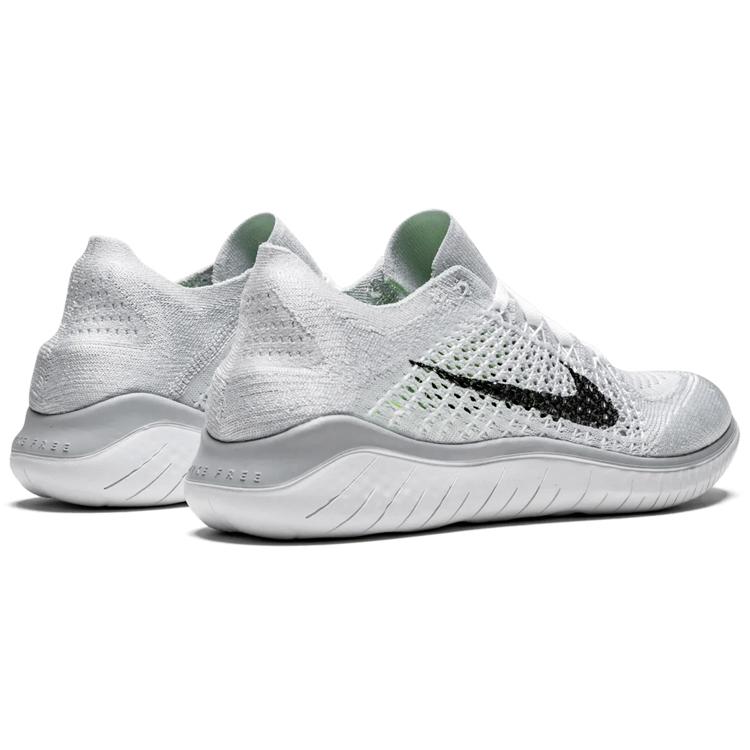 Новые женские кроссовки Nike Free Rn Flyknit 2018 Белый Чистая платина 942839-100
