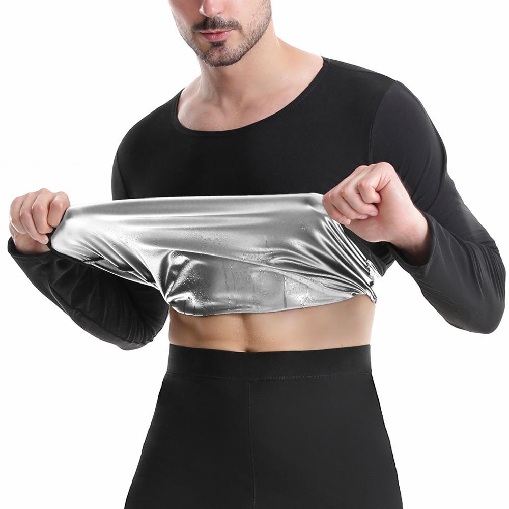 Мужской костюм-сауна для похудения: Бег Спорт Фитнес Бодишейпер с длинным рукавом