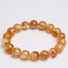 Natural Yellow Rutilated Quartz Bracelet Handmade Geometric Beaded Jewelry Men Women 2025