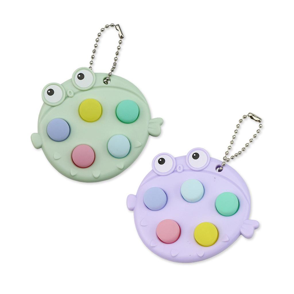 Мультяшная игрушка в форме рыбы, игрушка для нажатия на пузырь, брелок, удерживающий сенсорную игрушку, игрушка для сброса давления, мини-гаджет, забавный подарок