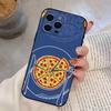 Чехол для телефона Пицца Для iPhone 17, 16, 15, 14, 13, 12, 11 Plus, Pro Max, Другие Мягкий Черный Чехол