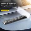 Car Parking Number Plate with Sticker Slider Night Luminous Dashboard Mount Universal Temporary Auto Phone Number Sign Car Accessories