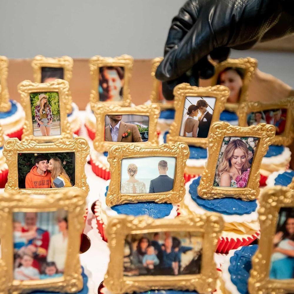 4Pcs Baroque Photo Frame Fondant Molds Vintage Photo Frame Molds Air Dry Clay Molds  Kitchen Baking