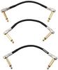 BOSS Patch Cables of with 10cm and 24K Connectors for Effects Pedals and Boards BPC-4-3 (3-Pack 10cm) LL-Type Plugs, Length, Gold-Plated