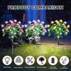 LED Solar Azalea Flowers Garden Lamp Home Decorative Light Landscape Orchid Rose LampYard Lawn Path Holiday Wedding Lights