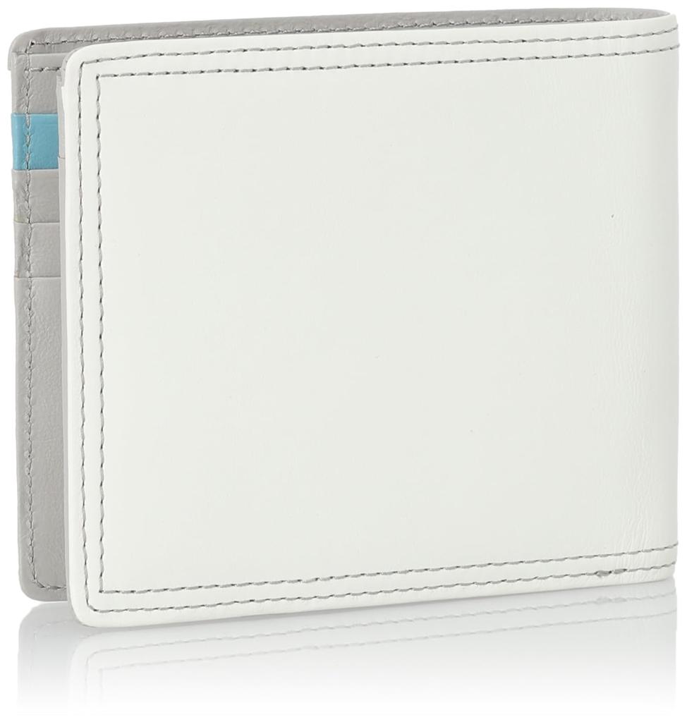 VITA Итальянский Хромовый Кожаный Кошелек Бифолд из Коровьей Кожи с Коробкой, Белый, 490-50900