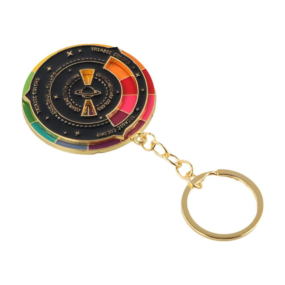 Rotatable Color Wheel Keyring Palette Rotable Color Palette Keychain  Clothing Accessories.