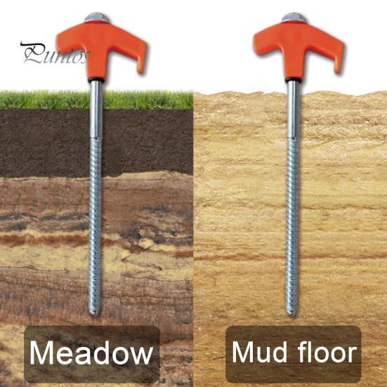 Колышки для палатки, колышки для кемпинга с сумкой для хранения, дизайн с острым наконечником, простая установка, аксессуары для поворотных гвоздей