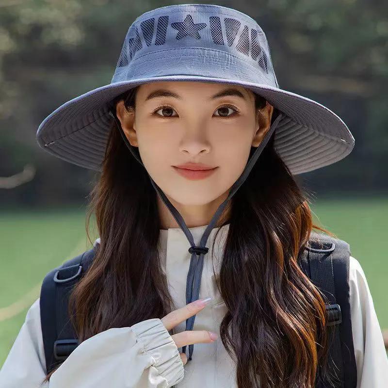 WTEMPO Однотонные шляпы от солнца с вырезами, ковбойские шляпы, шляпы-ведра, шляпы от солнца для активного отдыха, походов, рыбалки, дышащие шляпы с УФ-защитой