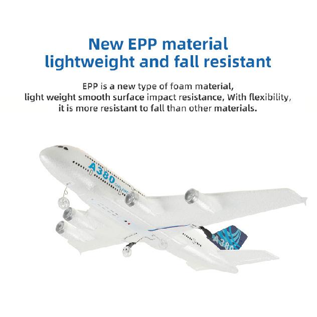 A380 Airplane Airbus RC Airplane Foam Toys 2.4G Glide Fixed Wing RTF Plane Outdoor Toys Drone Modle Easy Fly Children Gift