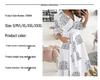 Женское Модное Платье Bodycon с V-образным вырезом и Принтом, Длинный Рукав 2025