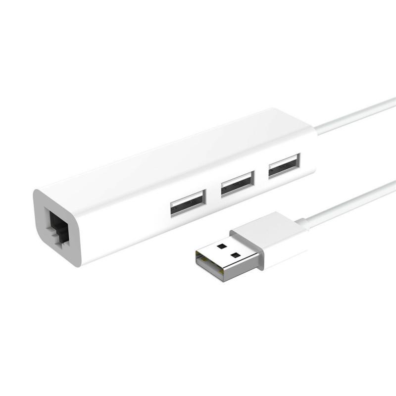 3 USB-порта-концентратора Rj-45 Сетевая карта Lan USB-кабель адаптера Ethernet