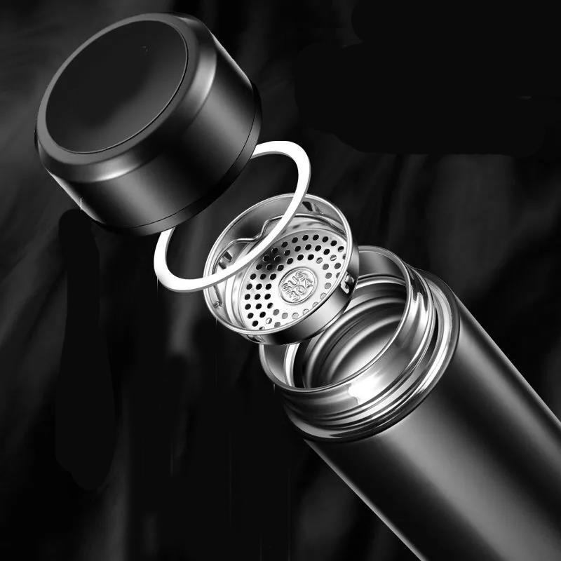 Термос Lucky Deer с принтом из нержавеющей стали 304, бутылка для воды для кофе, чая, 500 мл, домашняя чашка для спорта на открытом воздухе, чашка для воды