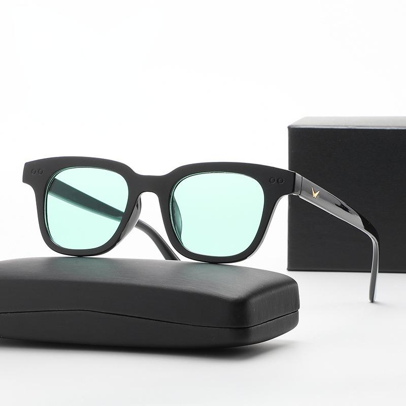 Солнцезащитные очки мужские и женские модные ретро цветные прозрачные очки квадратная оправа солнцезащитные очки желе