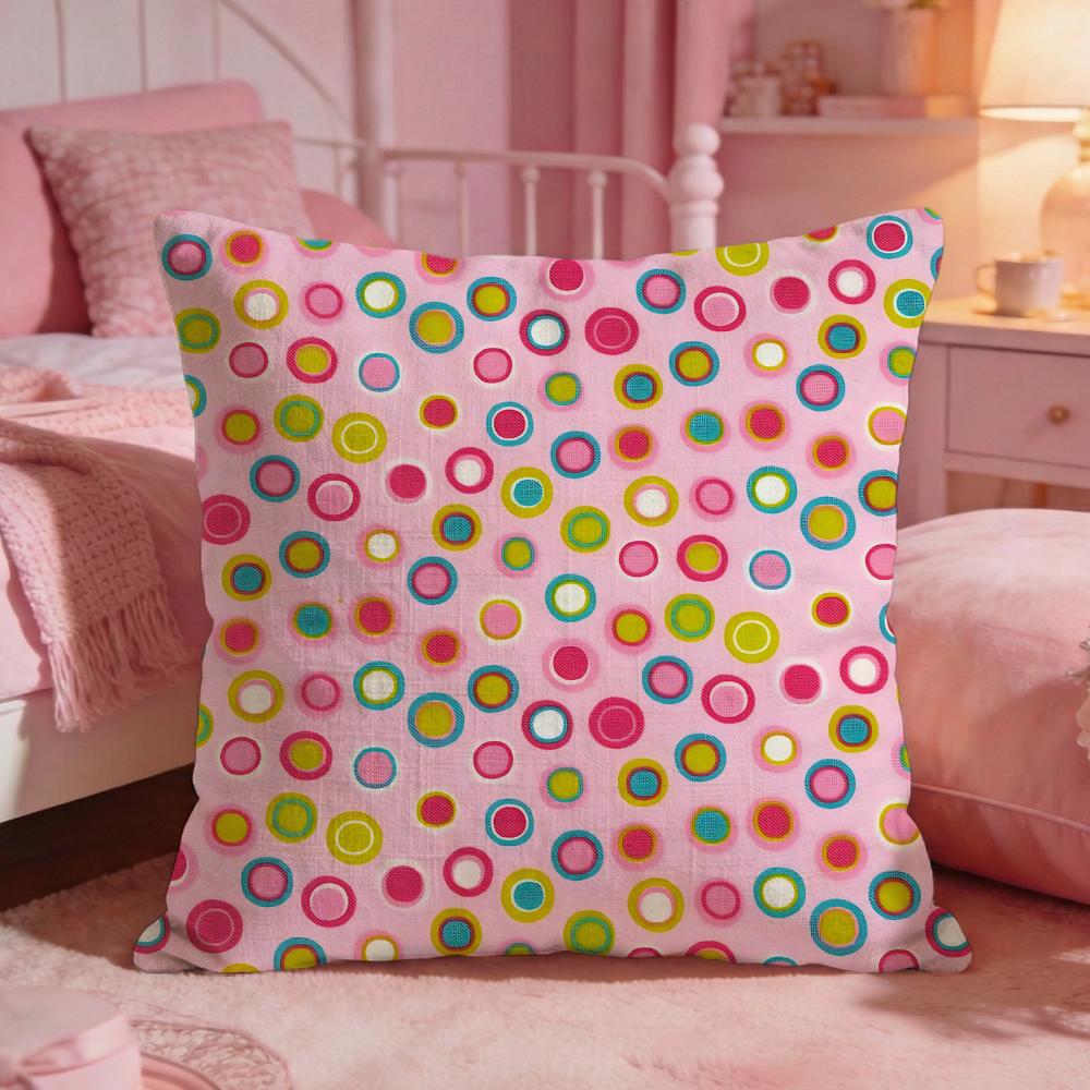Patternpolka dotS Cushion Cover Premium Comfort Reversible Pillow Cove Two in One Design for Any Room  Car Interior