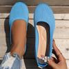 2024 Весна Осень Повседневная Обувь Для Женщин Слипоны Туфли-лодочки Трикотажные Одинарные Плоские Туфли Дышащие Круглые Носки Женские Тканевые Лоферы