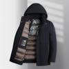 Зимнее пальто из хлопка со съемным капюшоном для мужчин среднего и пожилого возраста, повседневное утолщенное теплое пальто из хлопка
