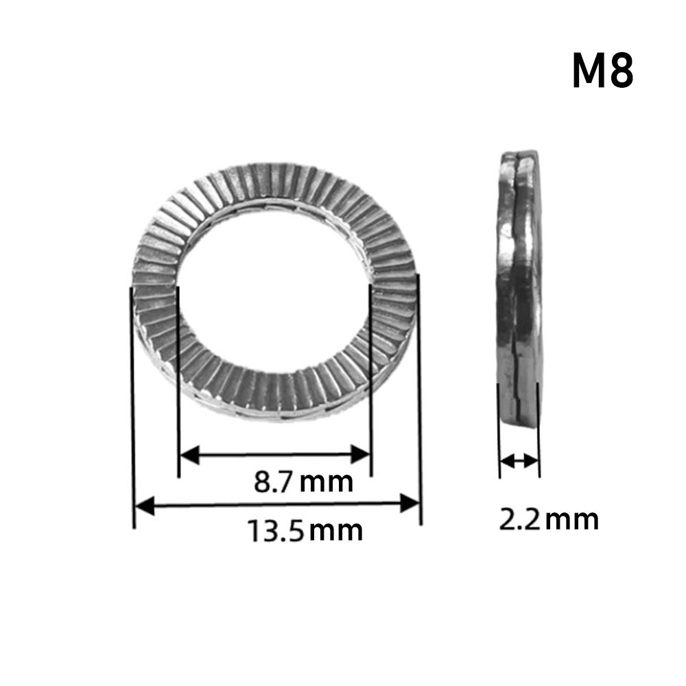5 шт. аппаратная застежка, клиновая стопорная шайба M4 M10 M12 M16 M20, прокладка Dacromet, прочные стопорные шайбы