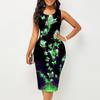 Женское платье Sling Summer Dynamic Butterfly Print Dresses Tight без рукавов Slim Fit Sexy Fashion Top Clothing