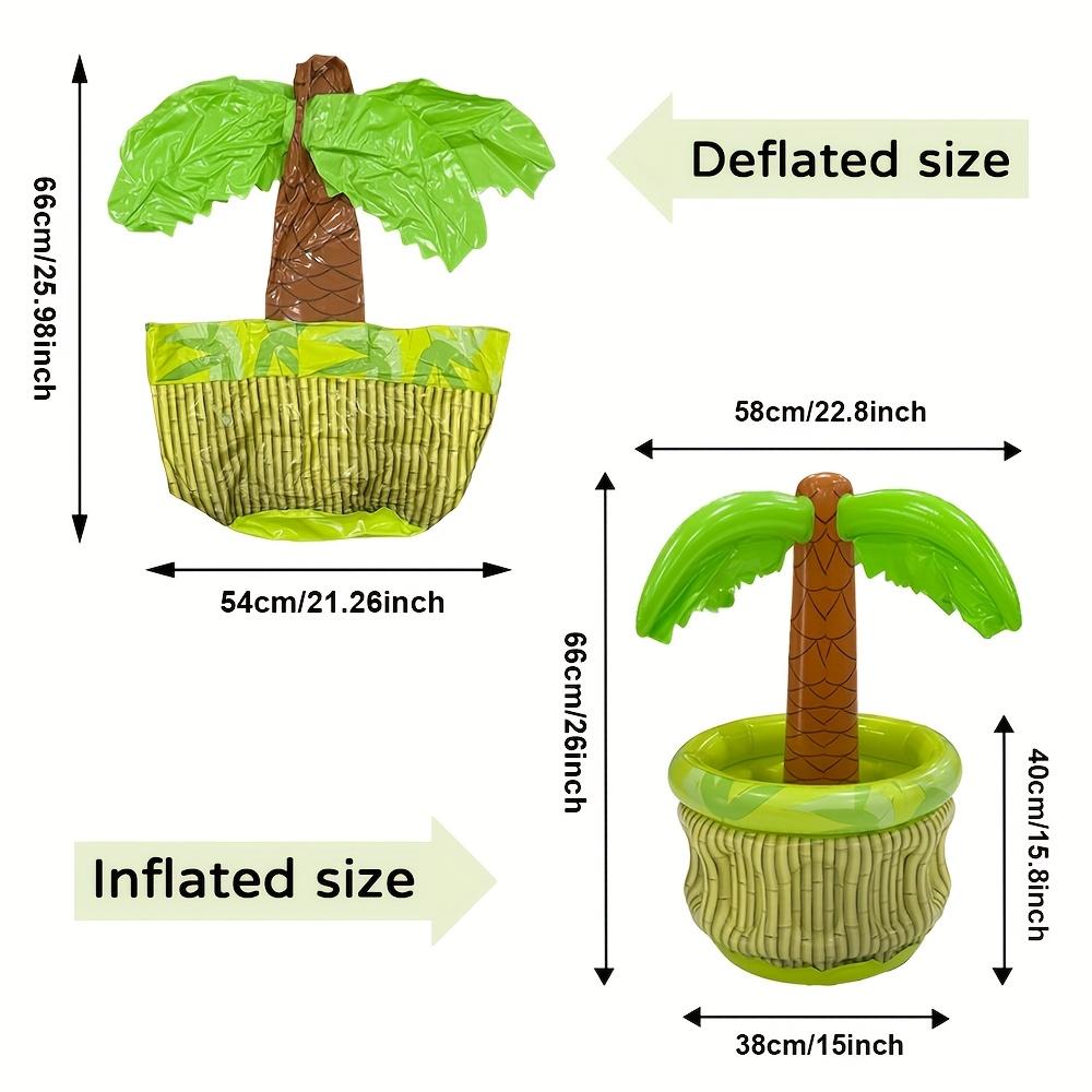 Inflatable Palm Tree Ice Bucket Summer Pool Party Beer Cooler Drink Holder Hawaiian Luau Beach Decoration Basin