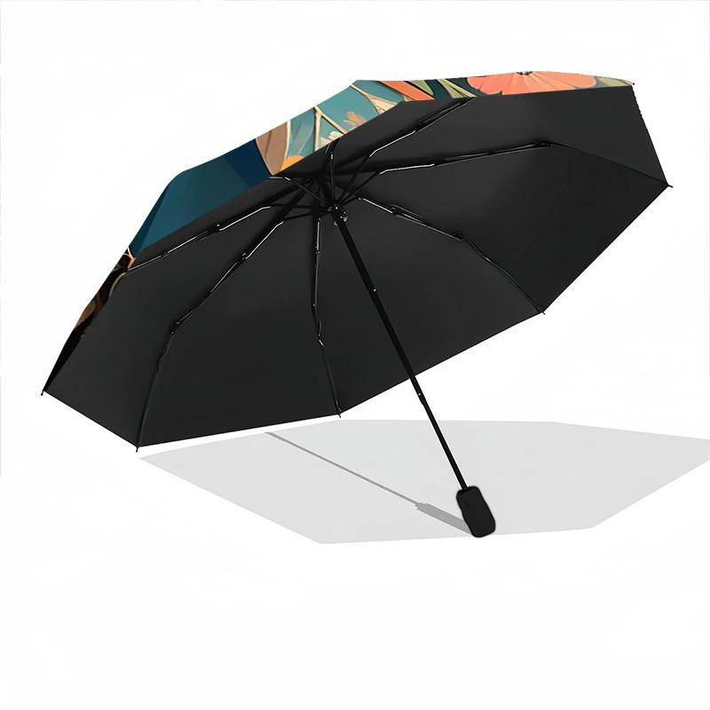 1pc Butterflies, Floral Automatic Open/Close Umbrella, Portable Folding Umbrella for Travel, Themed Events026