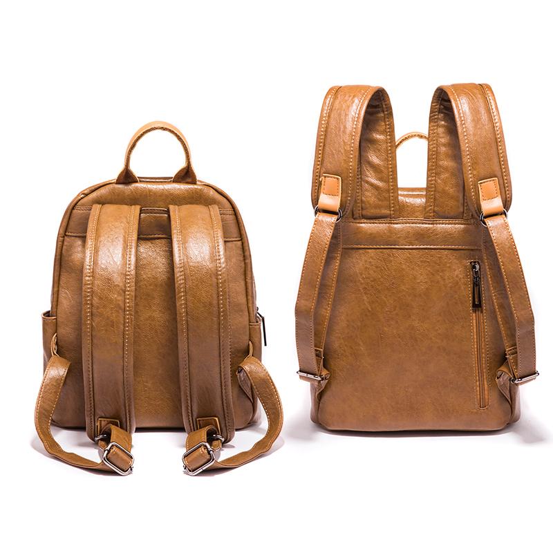 Женский рюкзак из натуральной воловьей кожи, повседневная большая вместительная мягкая кожаная модная дорожная сумка 20-35 л