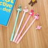 10pcs 0.5mm Creative Flamingo Shape Gel Pen Cartoon Animal Shape Cute Learning Stationery Water-based Pen Signature Pen