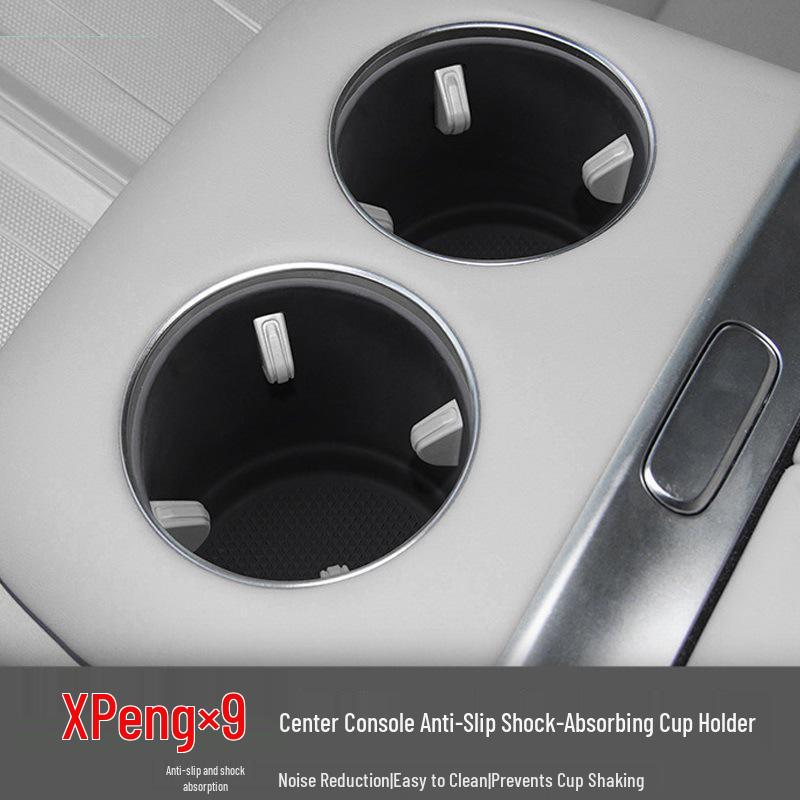 Xiaopeng X9 24-25 Center Console Cup Holder Cover - Non-Slip Interior Decoration Accessory