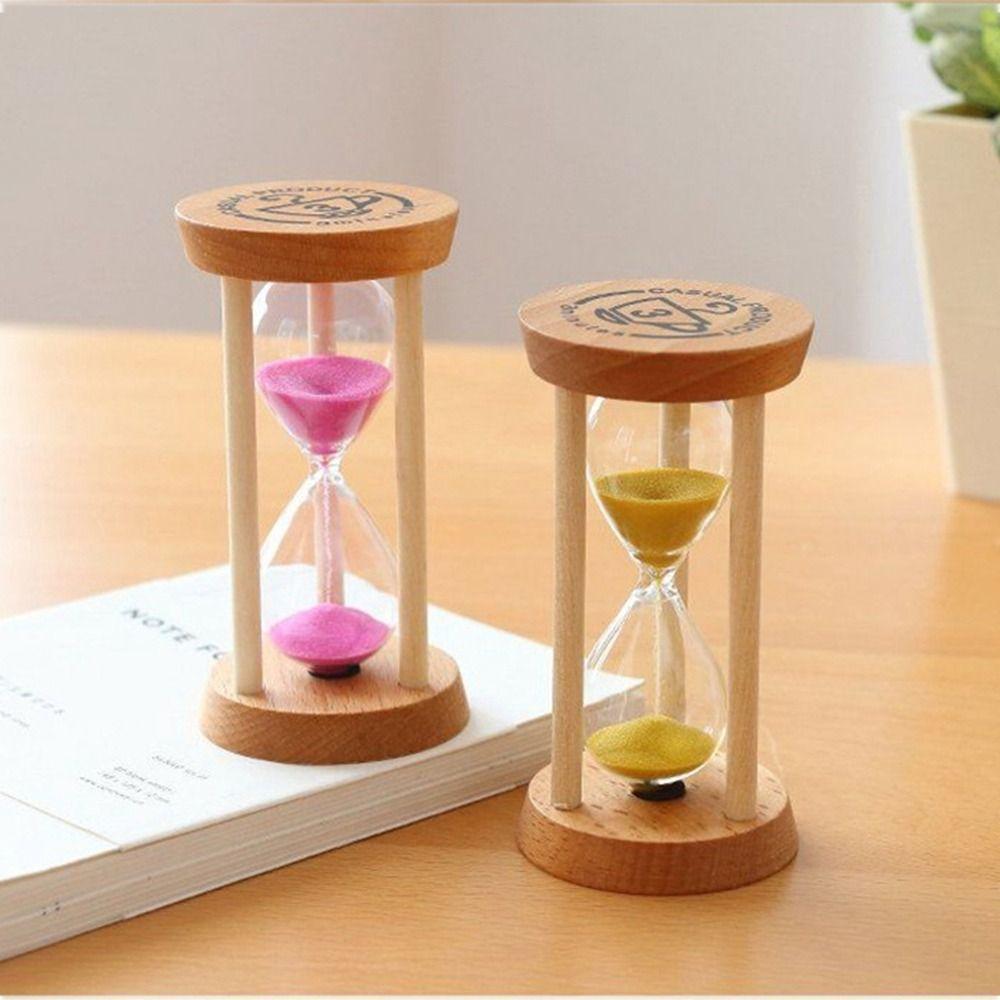 Stable Connection Wooden Hourglass Wooden Round Hourglass Timers Durable Kids Gift