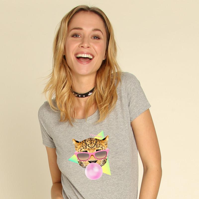 Women's T-shirt - BUBBLE GUM LEO