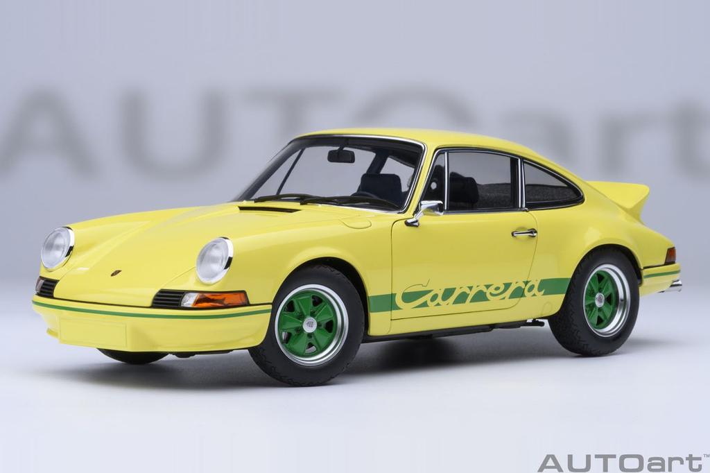 AUTOart Масштаб Porsche 911 Carrera RS Желтый с зеленым Готовое изделие 78033 1/18 2.7 (Световые полосы)