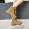 Hollow Martin Boots Women's Summer New Soft Leather Retro Women's Short Boots Cow Suede Leather Tooling Boots