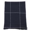 19 Andrea's 47 [Excellent Condition] 7708 SEAN Windowpane Cashmere Scarf 35X180 NAVYUsed