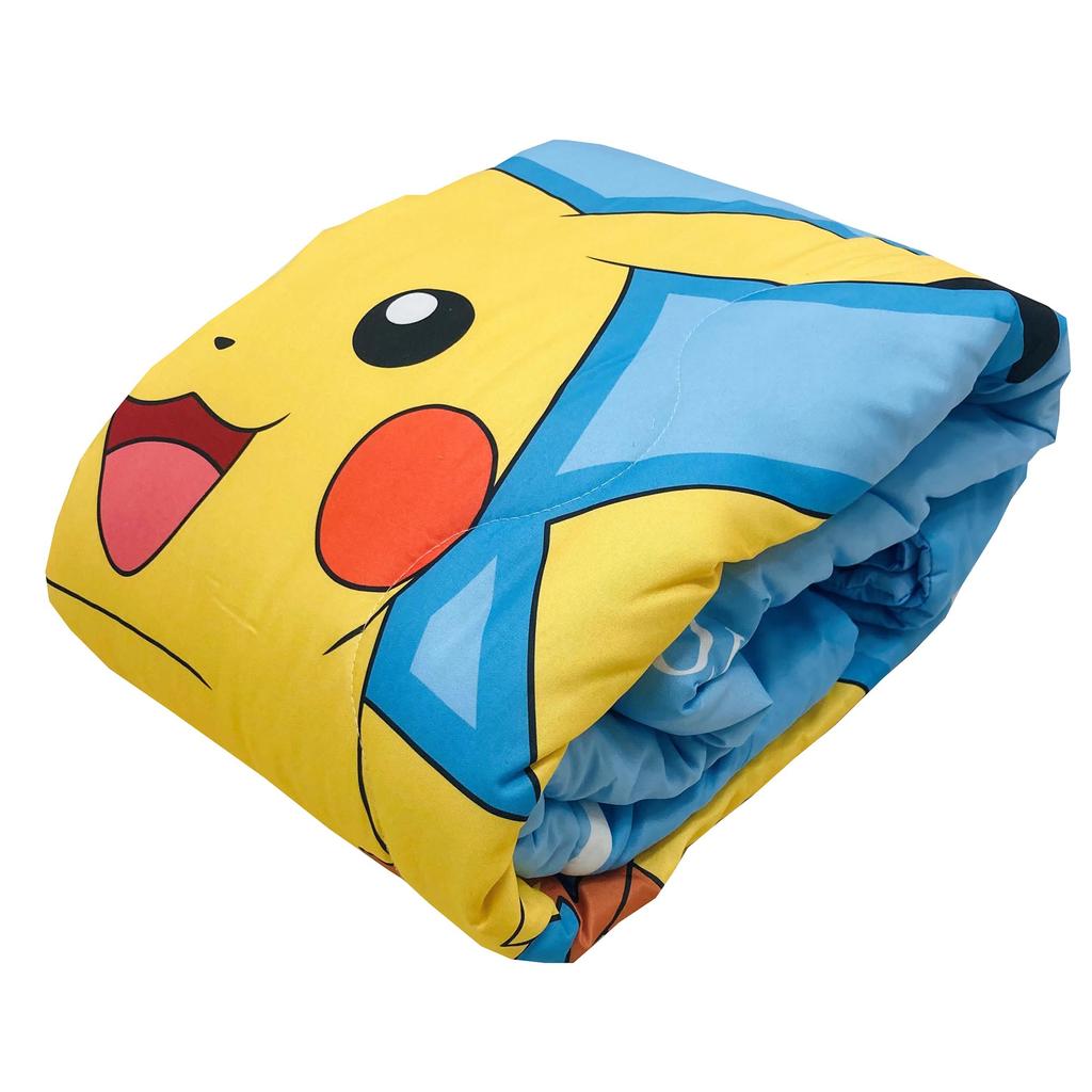 MORIPiLO Skin Summer For Children and Soft Paldea Region Character Goods 4621403 Comforter, Single, Pokemon, Pikachu, Nyaoha, Hogeta, Kwass, Blue,
