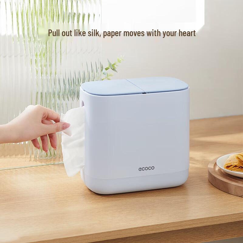 ecoco Multi-purpose Desktop Tissue Box with Mini Trash Can