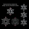 3Pcs Christmas Acrylic Snowflake Ornaments Transparent Xmas Tree Hanging Pendant Christmas Decorations for Home New Year 2025