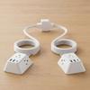 12FT Length Twin Extension Cord 2 USB-A Ports Split Power Strip  Overload Protectio