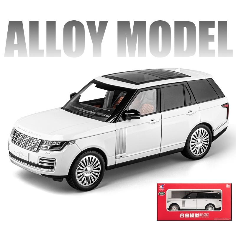 1/18 Land Rover Range SUV спортивная игрушечная машинка для детей литая модель миниатюрная звук свет двери открываются коллекция подарок для детей