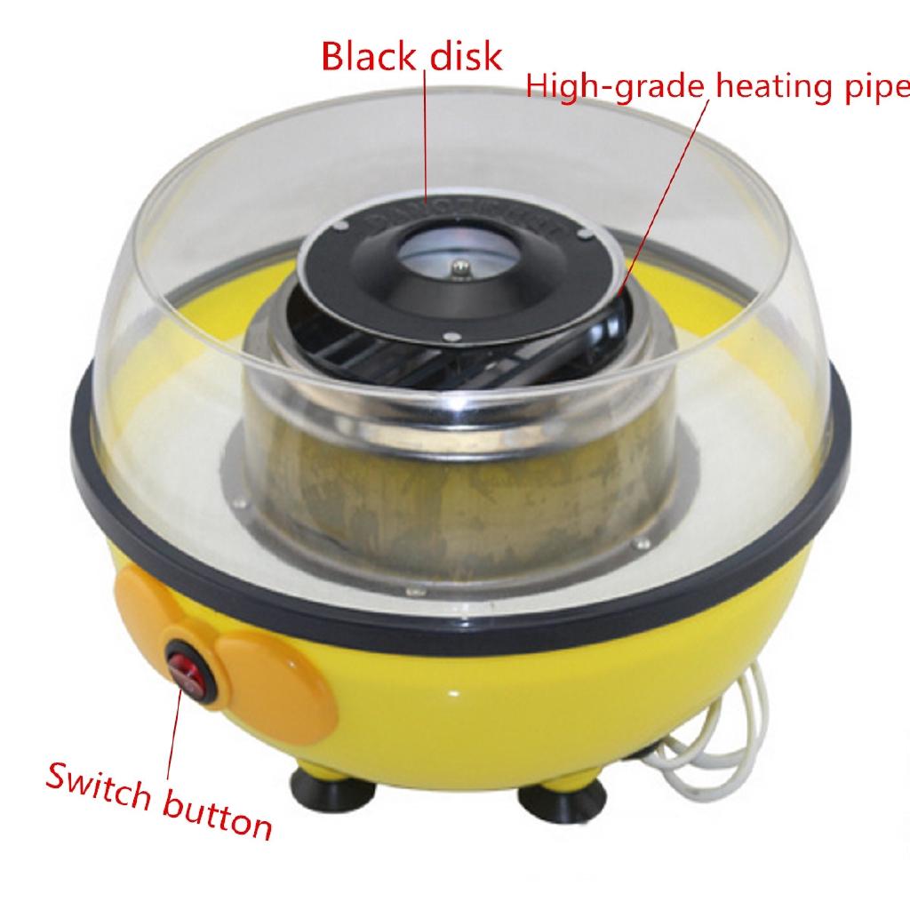 220V Electric Cotton Candy Machine with Measuring Spoon Bamboo Stick Floss Fluffy Sugar Children