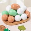 Children's Wooden Simulation House/three-color Egg/DIY Solid Lotus Duck Egg/hand-painted Graffiti Egg Toy