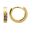 [M7249] - Gold Plated Hoop Earrings 'Choréographie' - 13 Mm 2 Mm