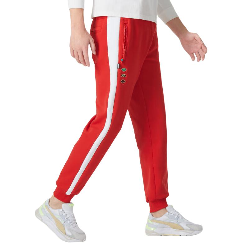 Puma Cny Dragon Year Series Color Block эластичный пояс бег фитнес тренировочные трикотажные брюки унисекс брюки красные 625835-11
