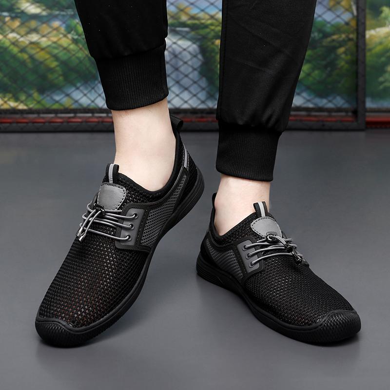 Модные летние сетчатые туфли Slip On, мужские кроссовки, дышащая легкая мужская повседневная обувь, обувь для ходьбы, теннис, мужские кроссовки, мужские кроссовки