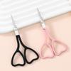Pink  Love Stainless Steel Heart-shaped Eyebrow Trimming Scissors Sharp Pointed Beauty Scissors Flower Thread Scissors
