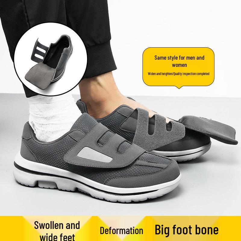 Женская обувь больших размеров для диабетиков для пожилых людей с отеками, вальгусной деформацией большого пальца стопы и широкими ногами
