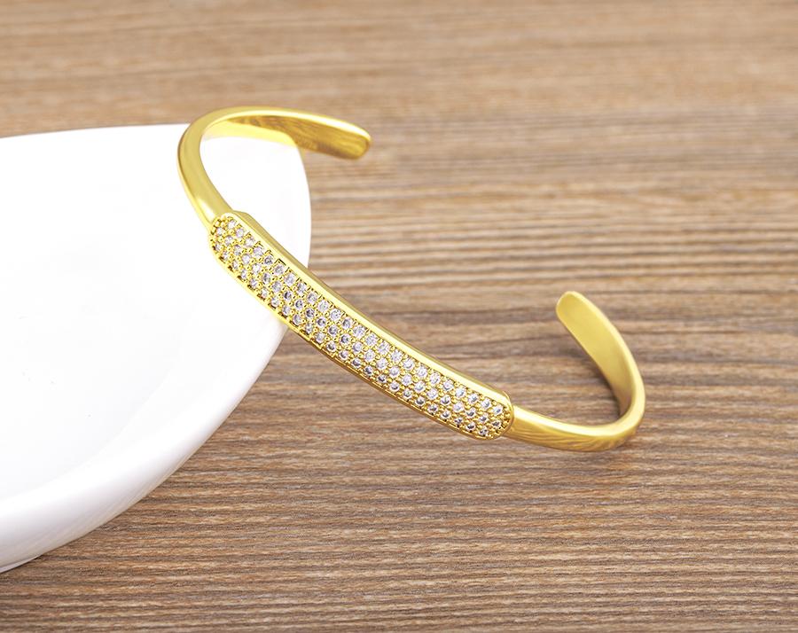 Nidin Light Luxury Women Men Party Birthday Opening Crystal Bracelet Cubic Zirconia Bangles Adjustable Jewelry Gifts Wholesale