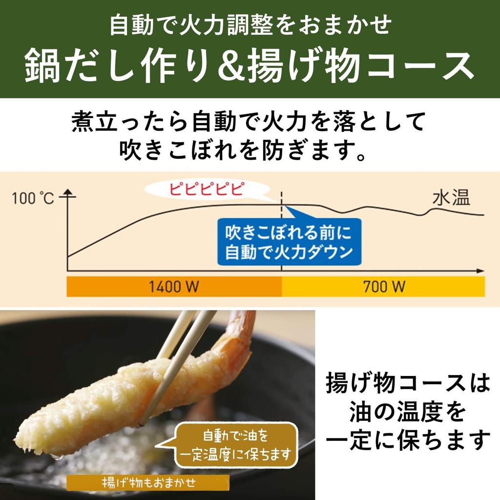 Panasonic Плита IH с 7 уровнями регулировки нагрева Якинику Блины Окономияки Специальная кастрюля в комплекте Черная KZ-HP2100-K
