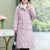 Middle Age Women's Winter Overcoat Hooded 2023 New Casual Thick Warm Long Parkas for Women Winter Jackets