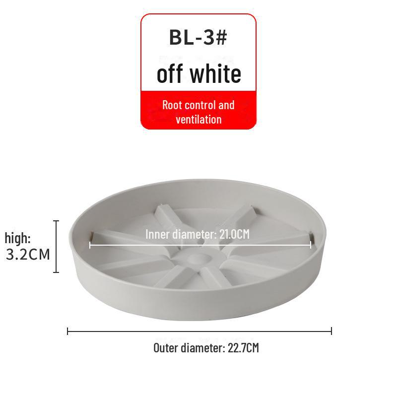 Круглый утолщенный пластиковый поддон для цветочного горшка с дренажем